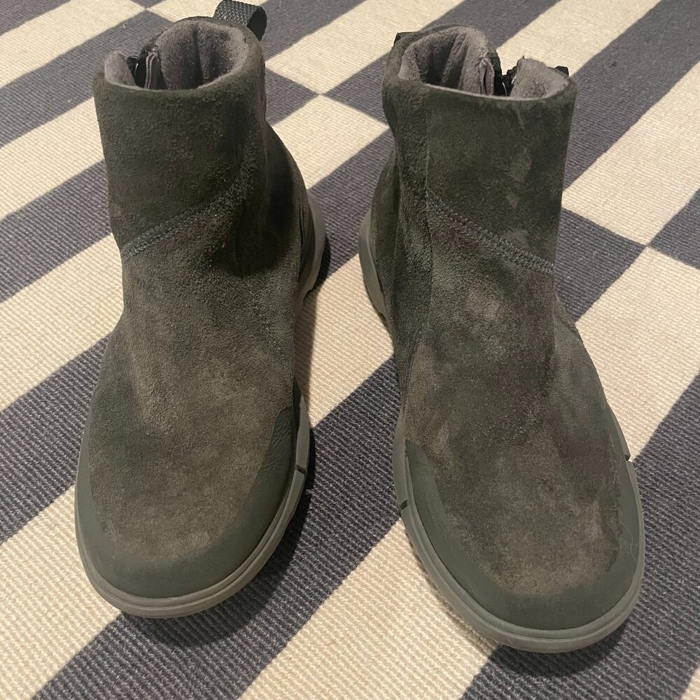 Sorel Explorer II Bootie — Waterproof Leather Winter ankle Boots - Gray, size 5